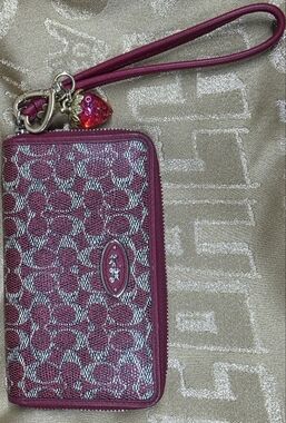 Coach Signature Jacquard Card Wallet NWOT